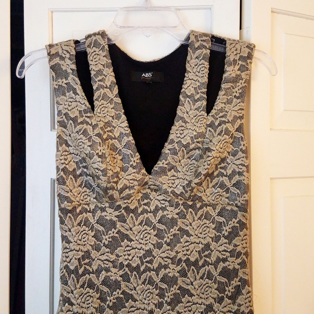 Allen Schwartz Gold Lace Dress - Picture 4 of 7